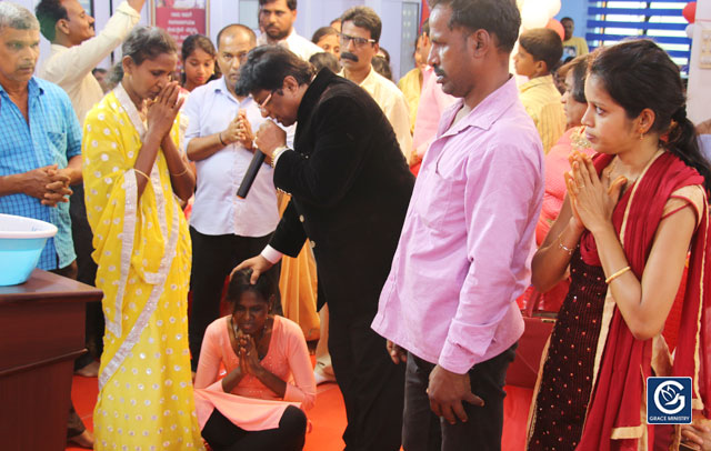 Hundreds massed into the Grace Ministry New Year Prayer 2019 at the Prayer center, Balmatta, Mangalore here on Tuesday, Jan 1st, 2019. 